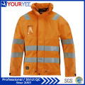 Impermeable alta visibilidad de alta visibilidad PU lluvia chaquetas (yfg115)